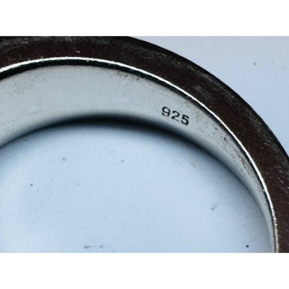 Estate Emporio Armani 925 Sterling Silver Modern Band Ring Size 10.5, 12g - Picture 8 of 11